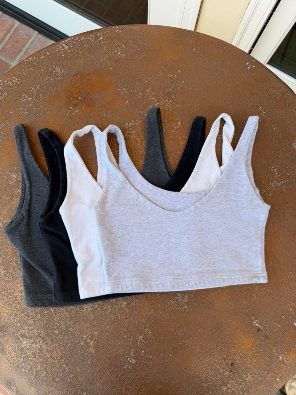 Vtg 4 pack of cotton crop tops/ sports bra #y2k #basics #activewear - Picture 1 of 4